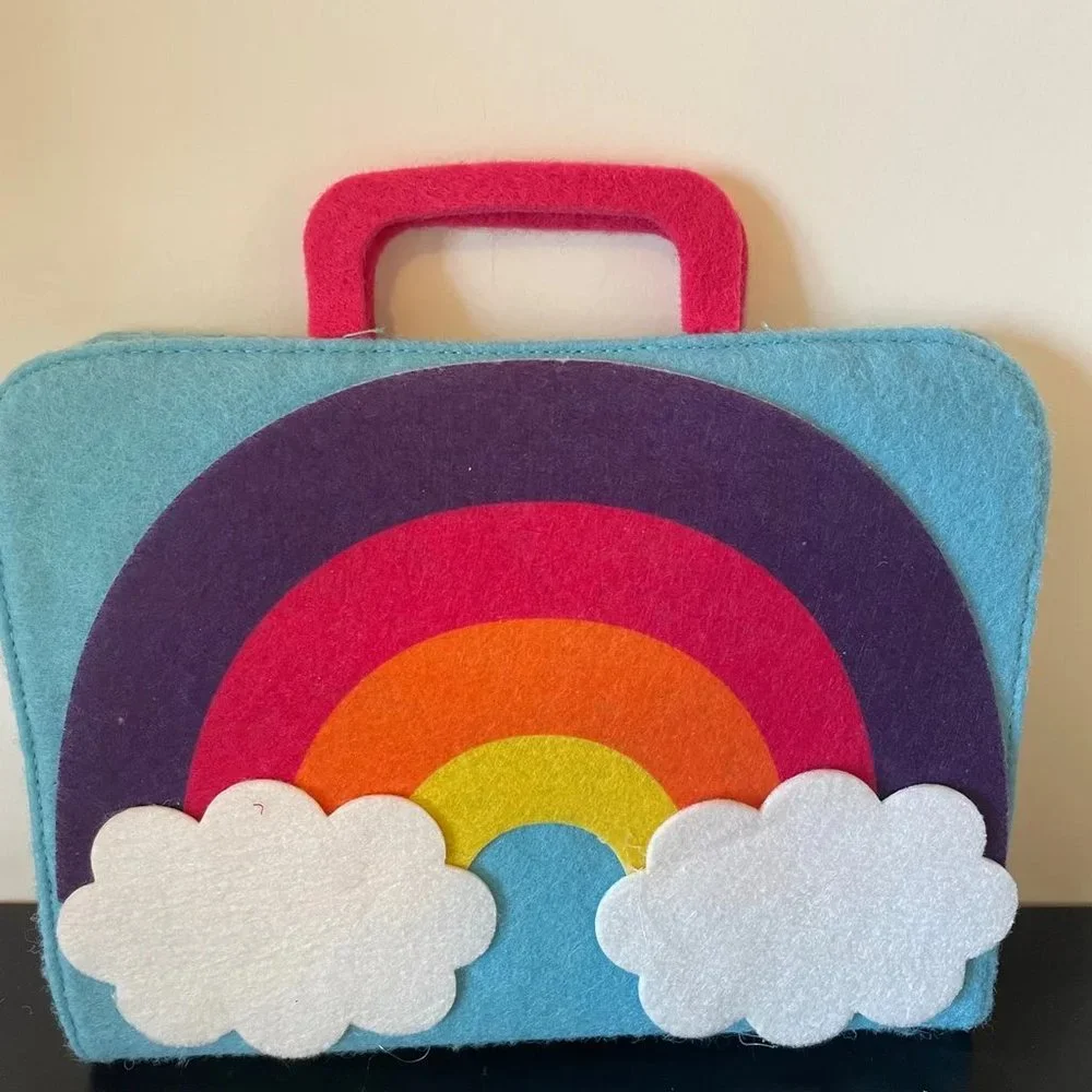 Kids Toys School Supplies Rainbow Notepad Folder